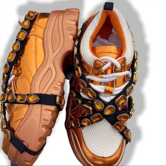 Dolls Kill x Cape Robbin Jeweled Platform Sneakers - Picture 2 of 12